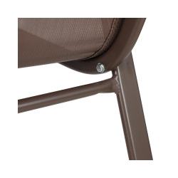 Σκαμπό μπαρ μεσαίου ύψους Calan pakoworld σκούρο καφέ μέταλλο-textilene σε καφέ απόχρωση 55x70x114εκ