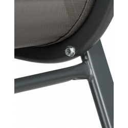 Σκαμπό μπαρ μεσαίου ύψους Calan pakoworld μέταλλο-textilene σε ανθρακί απόχρωση 55x70x114εκ