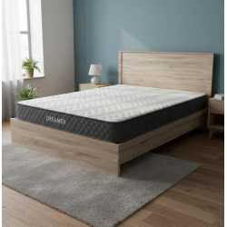 Κρεβάτι με στρώμα Athos-Dreamer pakoworld sonoma 160x200εκ