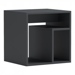 Κομοδίνο Doublo pakoworld ανθρακί 40x35x40εκ