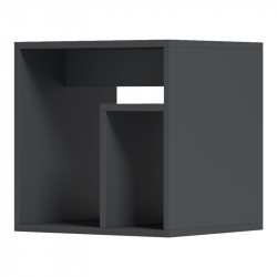 Κομοδίνο Doublo pakoworld ανθρακί 40x35x40εκ