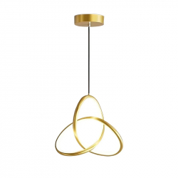 Φωτιστικό οροφής Trinity pakoworld led μέταλλο χρυσό Φ22x100εκ