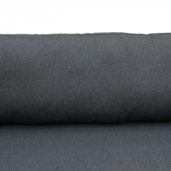 Καναπές τριθέσιος Aurelio pakoworld μεταλλικός σε λευκή -μαξιλάρια σε ανθρακί απόχρωση 192x74x63εκ