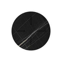 Επιφάνεια τραπεζιού Relian pakoworld HPL μαύρο όψη μαρμάρου Φ60εκ πάχους 12mm