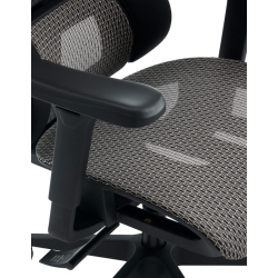 Καρέκλα γραφείου εργασίας ErgoFlow pakoworld μαύρο-γκρι 73x64x112-135εκ