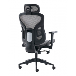 Καρέκλα γραφείου εργασίας Mesgo pakoworld μαύρο-γκρι 68x67-72x110-136εκ