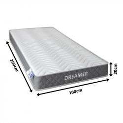 Στρώμα Dreamer pakoworld pocket spring compressed διπλής όψης 20cm 100x200εκ