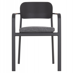 ΠΟΛΥΘΡΟΝΑ ΤΡΑΠΕΖΑΡΙΑΣ ELARA HM6414.01 ΓΚΡΙ ΑΛΟΥΜΙΝΙΟ-OLEFIN--ΞΥΛΟ TEAK 56x62x78Υεκ.