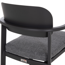 ΠΟΛΥΘΡΟΝΑ ΤΡΑΠΕΖΑΡΙΑΣ ELARA HM6414.01 ΓΚΡΙ ΑΛΟΥΜΙΝΙΟ-OLEFIN--ΞΥΛΟ TEAK 56x62x78Υεκ.