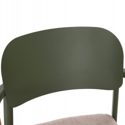 ΠΟΛΥΘΡΟΝΑ ΤΡΑΠΕΖΑΡΙΑΣ ELARA HM6414.06 ΠΡΑΣΙΝΟ ΑΛΟΥΜΙΝΙΟ-ΜΠΕΖ OLEFIN--TEAK 56x62x78Υεκ