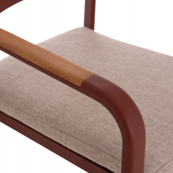 ΠΟΛΥΘΡΟΝΑ ΤΡΑΠΕΖΑΡΙΑΣ ELARA HM6414.07 ΚΕΡΑΜΙΔΙ ΑΛΟΥΜΙΝΙΟ-ΜΠΕΖ OLEFIN--TEAK 56x62x78Υεκ