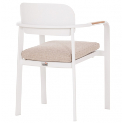 ΠΟΛΥΘΡΟΝΑ ΤΡΑΠΕΖΑΡΙΑΣ ELARA HM6414.02 ΛΕΥΚΟ ΑΛΟΥΜΙΝΙΟ-ΜΠΕΖ OLEFIN--TEAK 56x62x78Υεκ