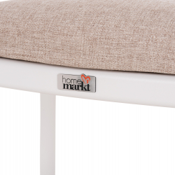 ΠΟΛΥΘΡΟΝΑ ΤΡΑΠΕΖΑΡΙΑΣ ELARA HM6414.02 ΛΕΥΚΟ ΑΛΟΥΜΙΝΙΟ-ΜΠΕΖ OLEFIN--TEAK 56x62x78Υεκ