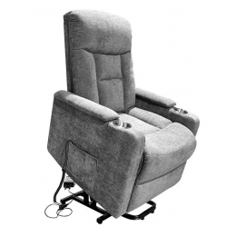 NANCY Lift-Relax Πολυθρόνα Σαλονιού - Καθιστικού, Ύφασμα Σκ.Γκρι (ηλεκτρική ανάκληση)