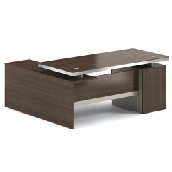 CONCEPT Γραφείο Αναστρέψιμη Γωνία, Απόχρωση Καρυδί - Μπεζ