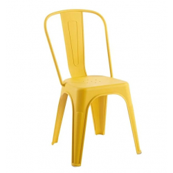 RELIX PP Καρέκλα Στοιβαζόμενη, PP Απόχρωση Κροκί 47x47x86cm