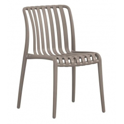 MODA-H Καρέκλα Στοιβαζόμενη, PP - UV Protection, Απόχρωση Mocha 52x57x80cm