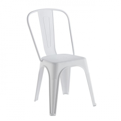 RELIX PP Καρέκλα Στοιβαζόμενη, PP Απόχρωση Άσπρο 47x47x86cm