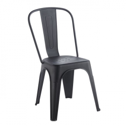 RELIX PP Καρέκλα Στοιβαζόμενη, PP Απόχρωση Μαύρο 47x47x86cm