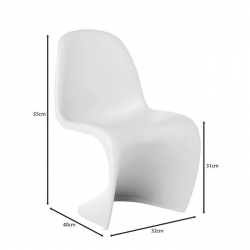 BLEND Kid Καρέκλα, PP Άσπρο 32x40x55cm