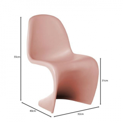 BLEND Kid Καρέκλα, PP Ροζ 32x40x55cm