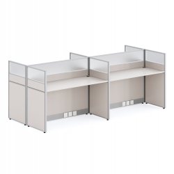 ΣΤΑΘΜΟΣ ΕΡΓΑΣΙΑΣ 4 ΘΕΣΕΩΝ ΣΕΙΡΑ NEWLINE HM18288 ΜΕΛΑΜΙΝΗ ΚΡΕΜ 249x123x110Υεκ