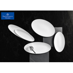 COUP FINE DINING st ΠΙΑΤΕΛΑ ΟΒΑΛ ΡΗΧΗ ΛΕΥΚΗ 40Χ25,5Χ2,5ΕΚ