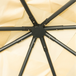 Κιόσκι Apex pakoworld σκελετός μαύρο μέταλλο-ύφασμα σε μπεζ απόχρωση 2.5x2.5 m