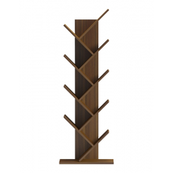 Βιβλιοθήκη Fyllo pakoworld καρυδί 50x25x141.5εκ