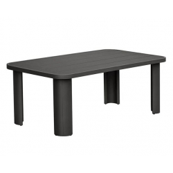 BOSTON Dining Set Τραπεζαρία Κήπου Βεράντας: Τραπέζι + 6 Πολυθρόνες Alu Ανθρακί - Μπεζ