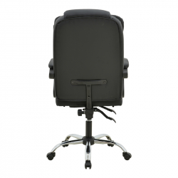Καρέκλα γραφείου διευθυντή με υποπόδιο και μηχανισμό massage Volter pakoworld pu μαύρο 62x70x110εκ