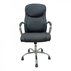 Καρέκλα γραφείου διευθυντή Quilted pakoworld pu μαύρο 62x70x116εκ