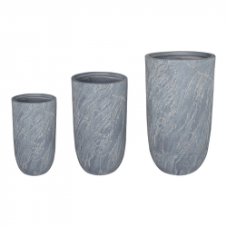 Κασπώ Anteria pakoworld σετ 3τεμ κεραμικό σε γκρι-μπεζ απόχρωση