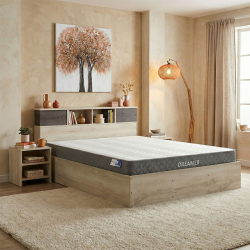 Κρεβάτι με στρώμα Olympus-Dreamer pakoworld antique ανθρακί 160x200εκ