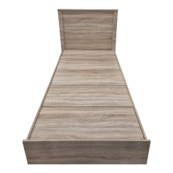 Κρεβάτι Athos pakoworld σε sonoma απόχρωση 90x190εκ