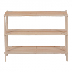 Παπουτσοθήκη Steper pakoworld 9 ζευγών ξύλο ελάτου σε φυσική απόχρωση 64x26x48.5εκ