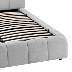 Κρεβάτι Jeby pakoworld ύφασμα σε γκρι απόχρωση με αποθηκευτικό χώρο 160x200εκ