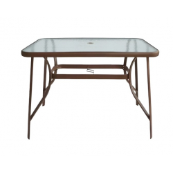 Τραπέζι Μεταλλικό ArteLibre SUN Καφέ 140x80x70cm