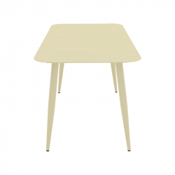 Τραπέζι Vista pakoworld αλουμίνιο σε σαμπανί απόχρωση 120x70x72εκ