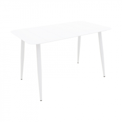Τραπέζι Vista pakoworld αλουμίνιο σε λευκή απόχρωση 120x70x72εκ