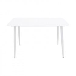 Τραπέζι Vista pakoworld αλουμίνιο σε λευκή απόχρωση 120x70x72εκ