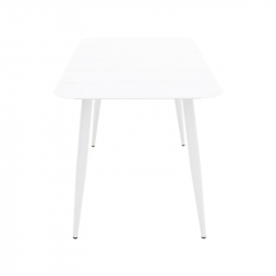 Τραπέζι Vista pakoworld αλουμίνιο σε λευκή απόχρωση 120x70x72εκ
