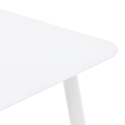 Τραπέζι Vista pakoworld αλουμίνιο σε λευκή απόχρωση 120x70x72εκ