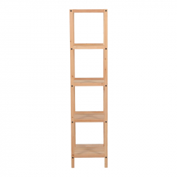 Ραφιέρα δαπέδου Zendia pakoworld ξύλο ελάτου σε φυσική απόχρωση 35x30x130εκ