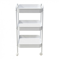 Τρόλλεϊ-ραφιέρα Nedea pakoworld μέταλλο λευκό 41x30x77εκ