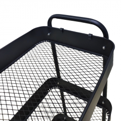 Τρόλλεϊ-ραφιέρα Nedea pakoworld μέταλλο μαύρο 41x30x77εκ