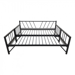 Κρεβάτι-Καναπές Remmie pakoworld μέταλλο μαύρο 90x190εκ