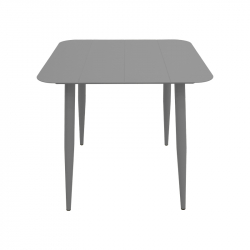 Τραπέζι Vista pakoworld αλουμίνιο σε ανθρακί απόχρωση 80x80x72εκ