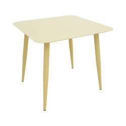 Τραπέζι Vista pakoworld αλουμίνιο σε σαμπανί απόχρωση 80x80x72εκ