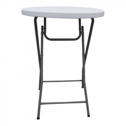 Τραπέζι μπαρ catering Event pakoworld πτυσσόμενο λευκό Φ81x110εκ